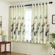 Curtain finished product Simple modern Chinese short curtain Semi-shading small curtain fabric Bedroom Balcony Bay window special price
