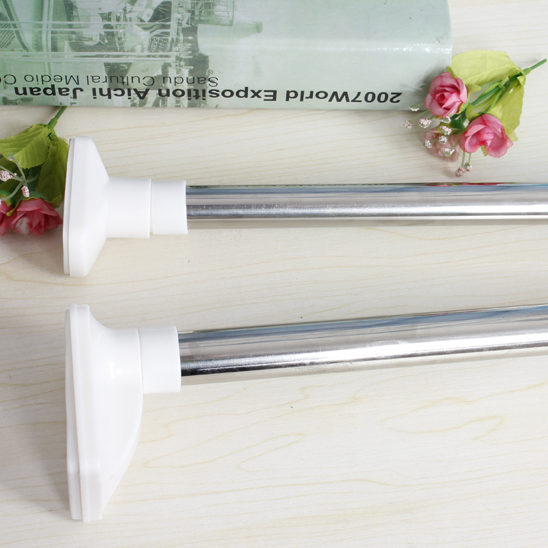 Non-perforated curtain installation telescopic rod Simple rod Nail-free Roman rod Stainless steel curtain rod Clothes rod telescopic rod