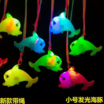Luminous lanyard colorful dolphin children's luminous small toys small gifts micro-business push gift gift hot sale