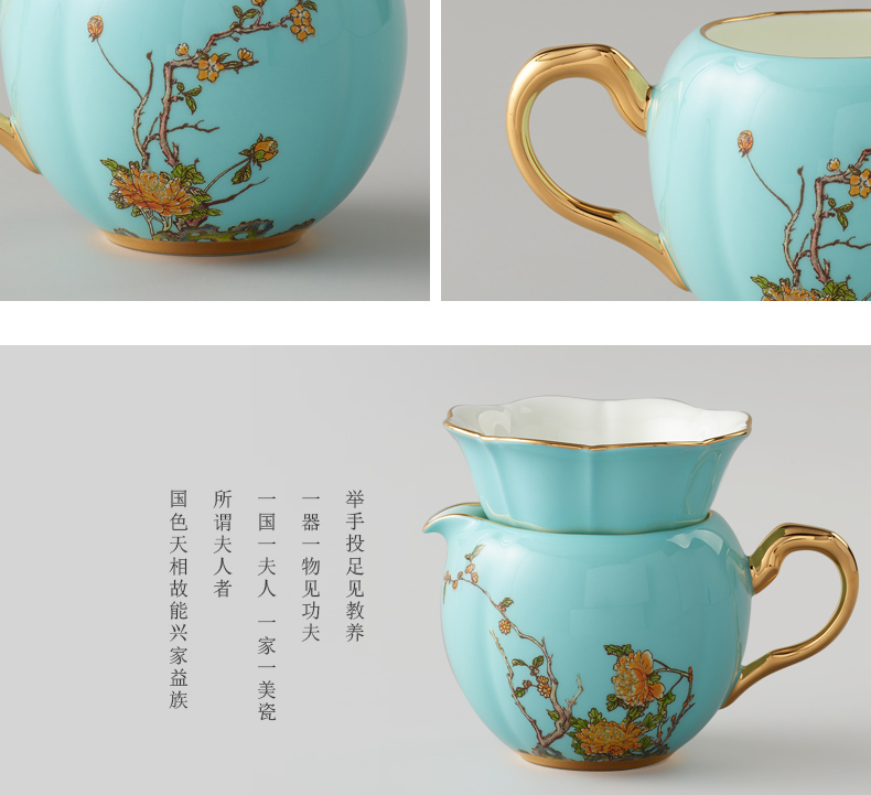 The porcelain yongfeng source lady 12 head tea sets Chinese wind cup household porcelain tea set ceramic cup contracted