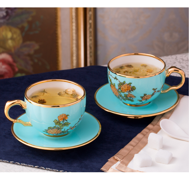 The porcelain Mrs Yongfeng source of new Chinese style coffee mugs afternoon tea cup set with cups and saucers