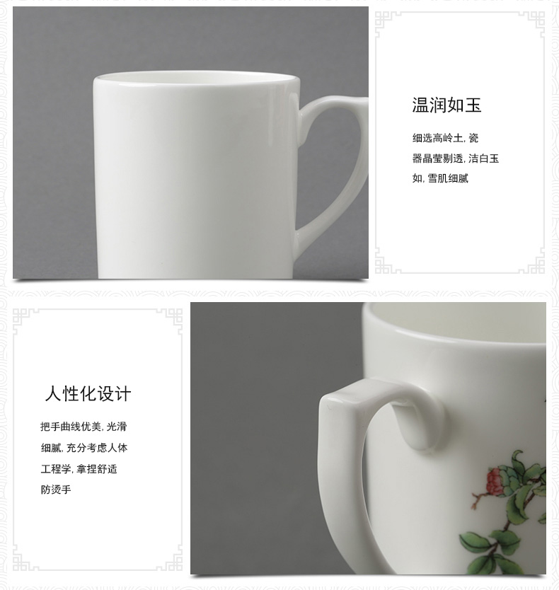 The porcelain yongfeng source spring appropriate qiao series filter every cup of tea with three - piece cup of tea every suit tea cups