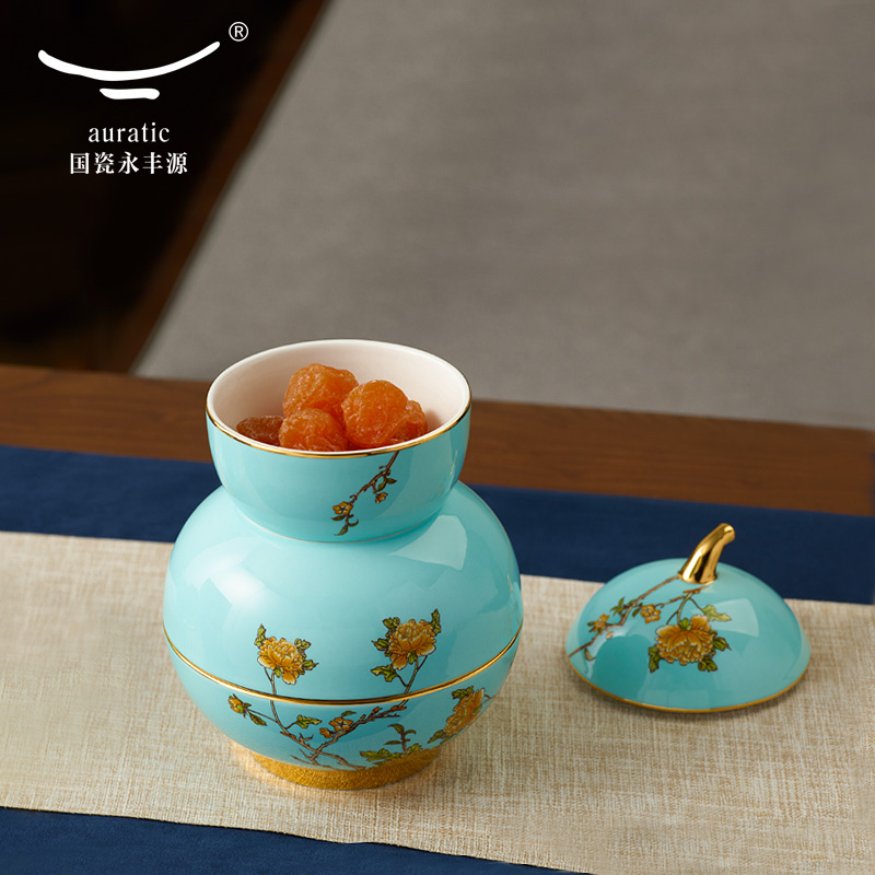 The porcelain Mrs Yongfeng source porcelain four head gourd fruit bowl dessert pastries snacks disc ceramic home 4 times