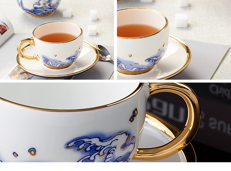 The porcelain Mr Yongfeng source porcelain sea pearl tea coffee cups and saucers ceramic tea set exquisite birthday gift