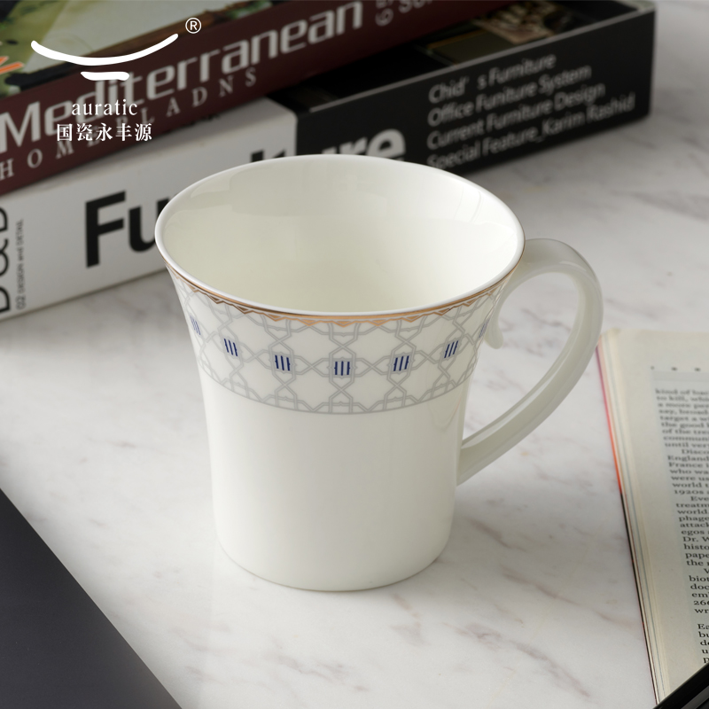 The porcelain yongfeng source deep yellow 320 creative glass coffee cup ceramic keller cup of cup 's office