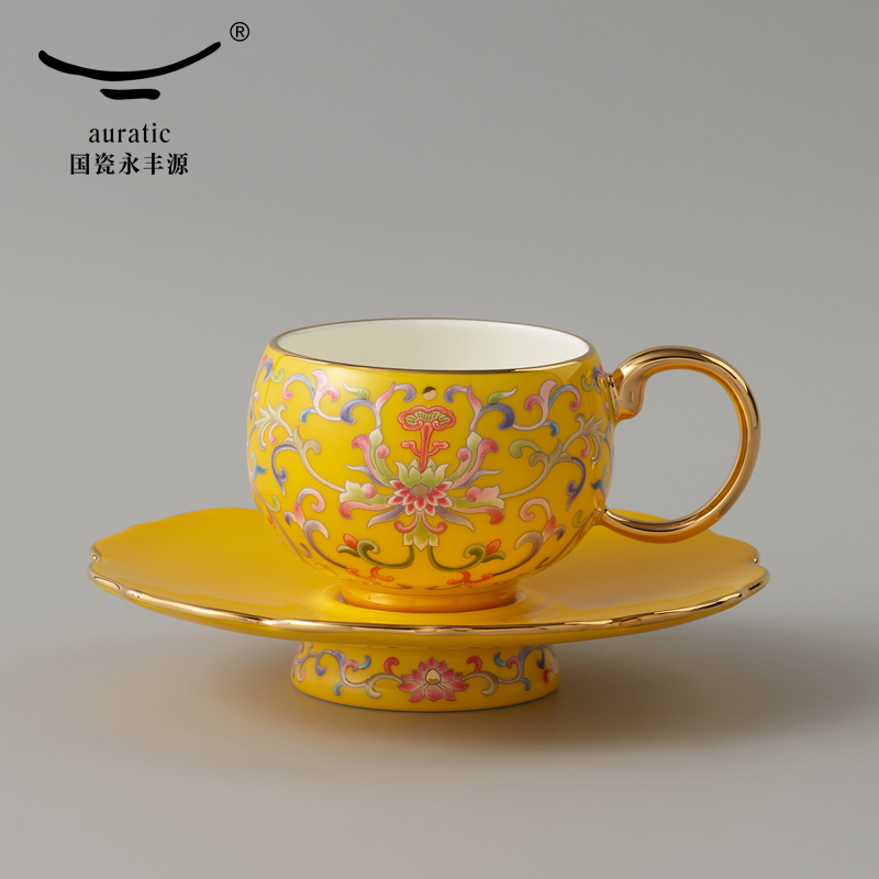 The new imperial porcelain porcelain Mr Yongfeng source 17 ceramic tea cafes suit coffee cup teapot colored enamel