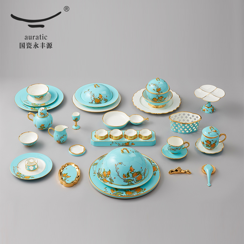 The porcelain yongfeng source Mrs 22/29/41/58 Chinese head home outfit to use plates spoon ceramics tableware