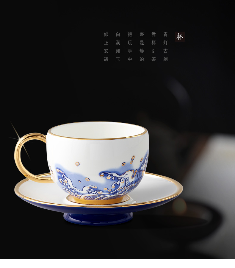 The porcelain Mr Yongfeng source porcelain sea pearl tea coffee cups and saucers ceramic tea set exquisite birthday gift