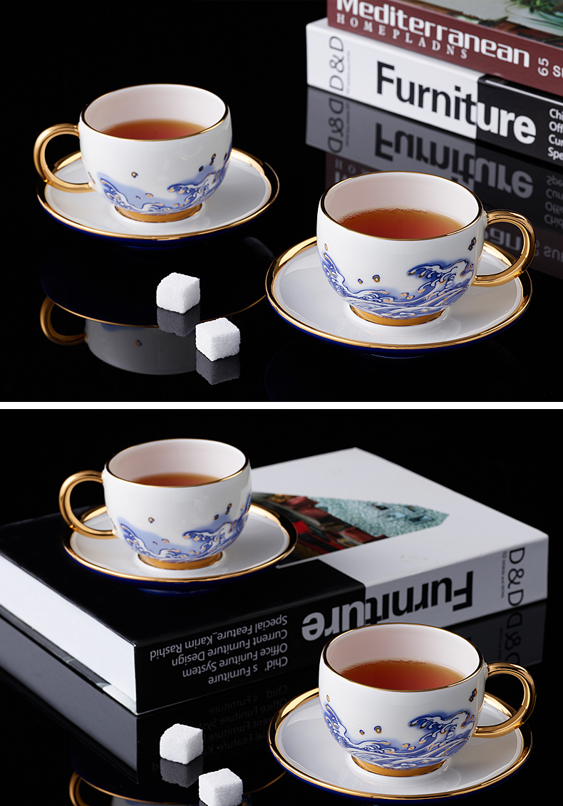 The porcelain Mr Yongfeng source porcelain sea pearl tea coffee cups and saucers ceramic tea set exquisite birthday gift