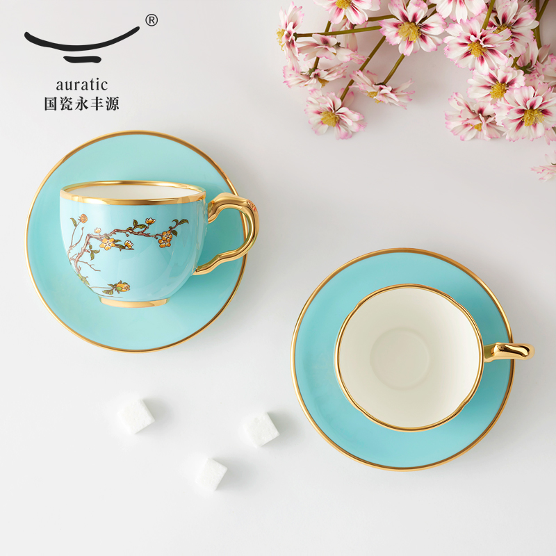 The porcelain Mrs Yongfeng source of new Chinese style coffee mugs afternoon tea cup set with cups and saucers