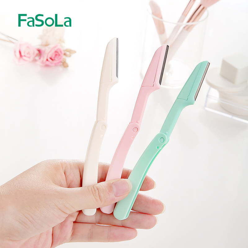Brow Brow Girl Beginner Scholar Private anti-scratch folded portable safety shaved hair knife Axillary Hair Small Shave Deity