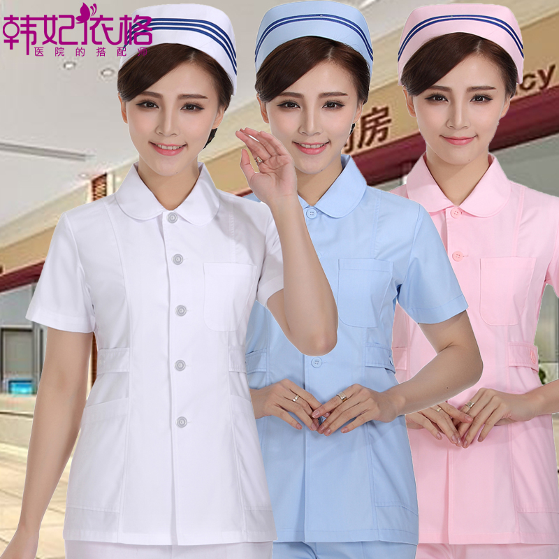 Princess Korea Yig nurse shorts for short sleeve summer clothes round collar doctor's medication to wear a cosmetic uniform dental uniform