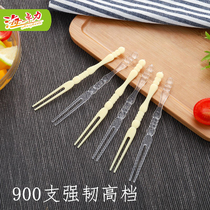  High-end disposable plastic fruit fork household European-style luxury Nordic style cake snack fruit stick toothpick plastic fork