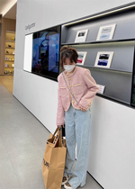 Retro Blue Jeans Woman 2022 Spring loaded with new foot opening fork design Straight Jacket Broadlegged Pants