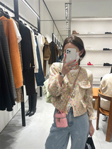 Rainbow color little balsamic wind short coat woman 2022 spring new Korean tearless flowsoult blouse