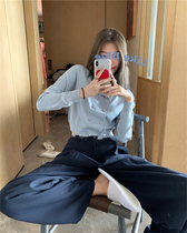 2022 Early spring new knitted undershirt jacket jacket St. Maarten double-row buttoned with a small shirt