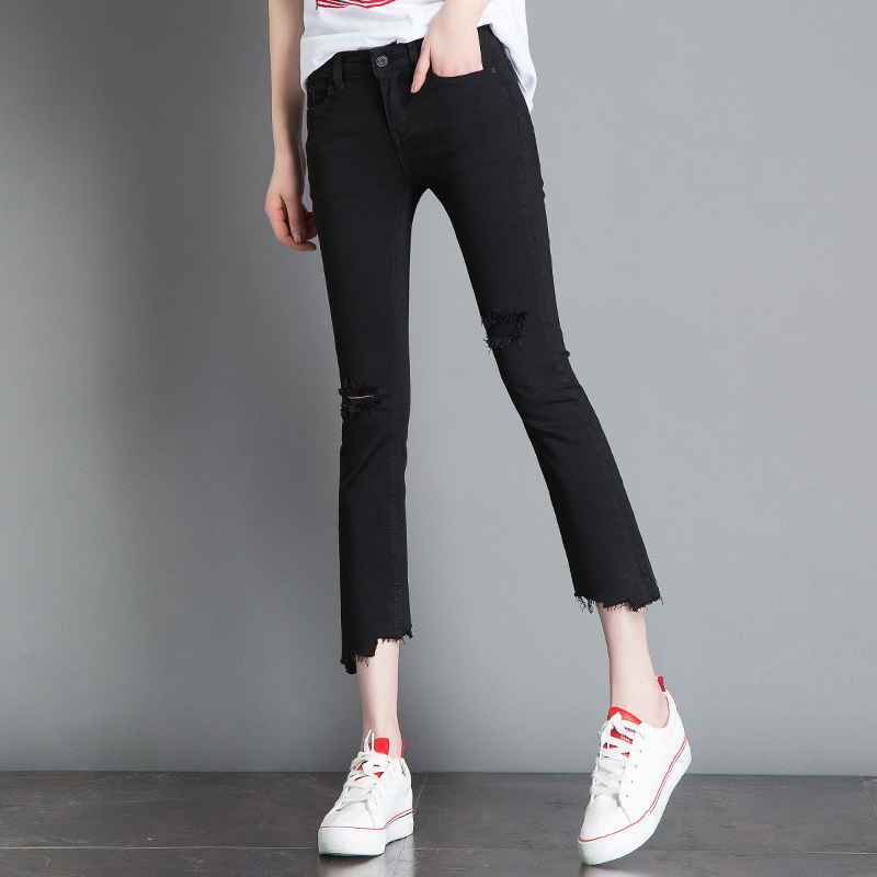 Jeans woman 80% small sub-display slim height waist micro-Lave 90% pants 150CM short Subpants 7