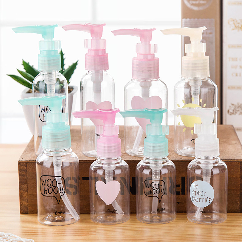 Push-down sub-bottle Skin care cosmetics trial pack Empty bottle Travel small bottle Portable spray bottle Foundation liquid Duckbill bottle