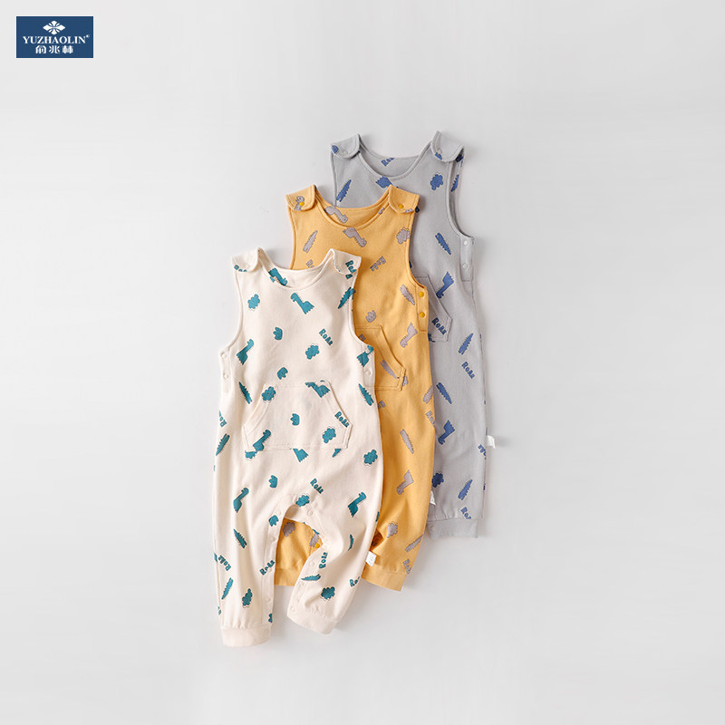 Yu one trillion Lin Children with Baby Bag Pants Spring Autumn New Boy With Pants Girl Pants Girl Casual Pants Baby Pure Cotton Baby Pants