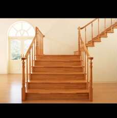 Лестница 宇步楼梯 橡胶木包梯yb－012柱