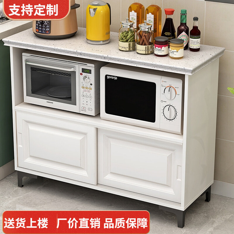 Marble Dining Cabinet Gas Stove Cabinet Modern Simple Tea Cabinet Microwave Oven Storage Cabinet Cupboard Cabinet Overall Cabinet