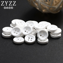 Resin Shirt Buckle Matte White Shirt Button White T-Shirt Buttons Round matte White Small Shirt Button