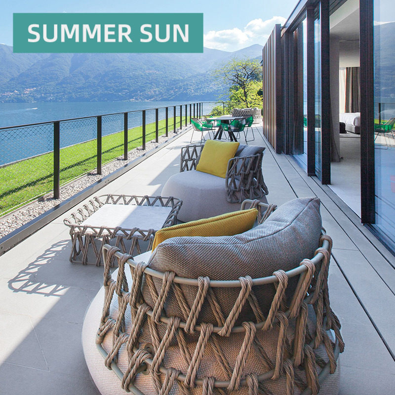 Outdoor Rattan Sloth sofa patio Sofa Patio Terrace creative minimalist Balcony Vine Chair Decent Board Room Designer Soft-mounted Sofa