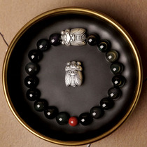 Un bracelet à couper le souffle pour les hommes et les femmes pure argent cicadas noir éblouissante chaîne de gaokao débarquer Le débarquement du gaokao est venu coïncider avec le don de chance