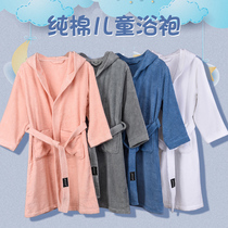 Shafitier boys and girls home clothes autumn clothes new middle and big children bathrobe children home lace hooded dressing gown