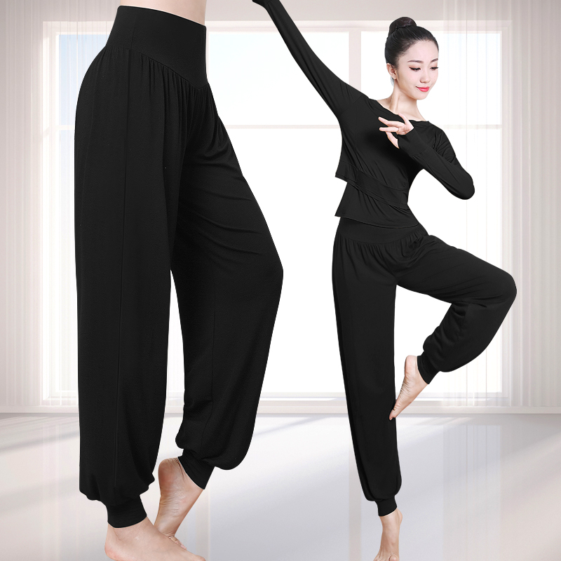 Body clothes dance pants female autumn Modale radish light cage pants loose broadleg modern Chinese classical dance practice