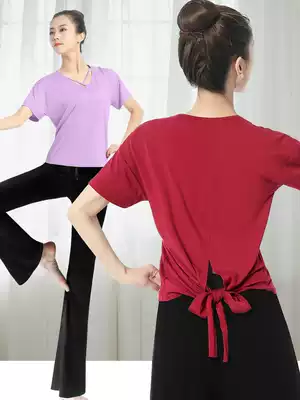 Dance practice suit short-sleeved coat female adult Modal thin body clothes Chinese teacher modern dance costume