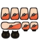 Four Seasons Peeping Cat-семь пьеса+подушка Black Cat 2
