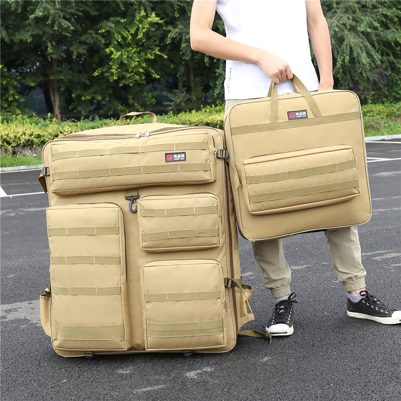 Eurostyle fishing chair bag double shoulder bag widening thick wear and waterproof fishing bag fishing gear bag containing multifunctional oversized fish