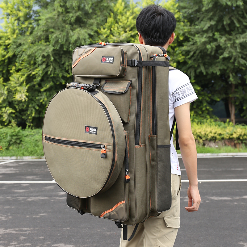 Fishing chair bag double shoulder bag widened thick European style fishing bag double large capacity multifunctional fishing stool containing fishing gear bag