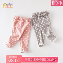 0-1-3 years old baby children autumn girls baby casual pants spring and autumn Korean version of the western style tide leggings outside wear 2