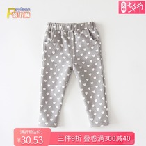 0 one 1-2-3 years old childrens clothing female baby casual pants leggings spring and autumn wear baby autumn Korean fashion trend