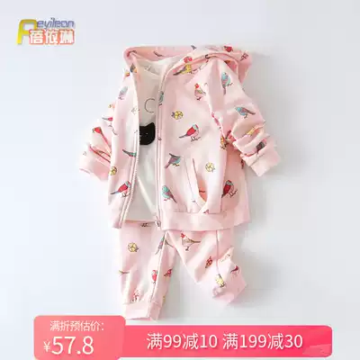 Female baby autumn jacket 0 one 1-3 years old children fashionable trendy clothes Baby toddler outerwear foreign school spring and autumn