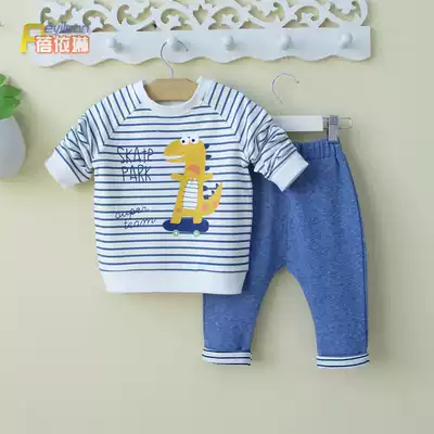 Little boy baby autumn baby boy little dinosaur clothes Spring and autumn 6-12 months 1-3 years old 0 infants and young children foreign style tide