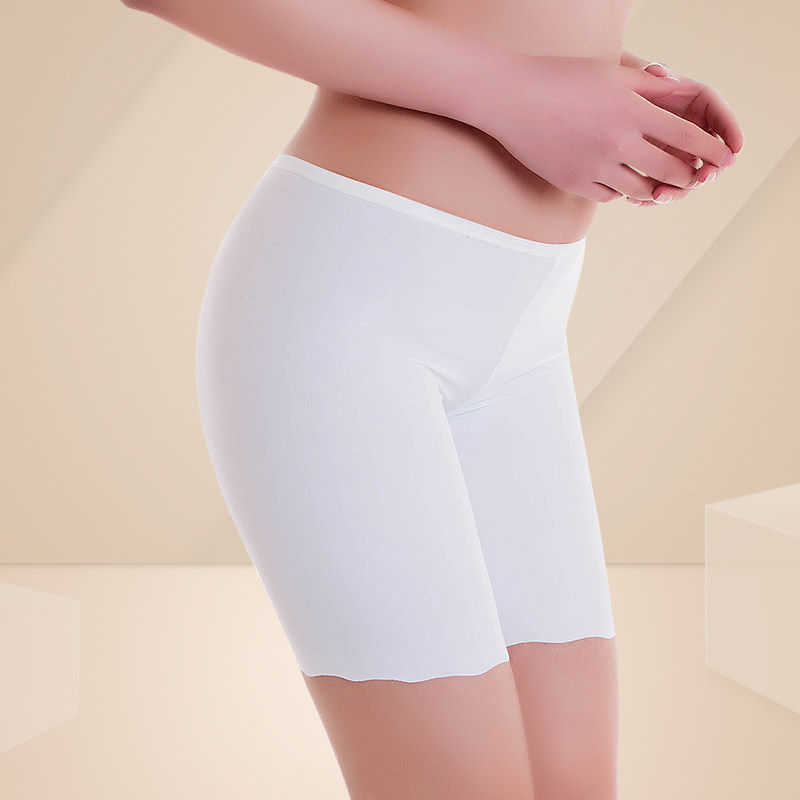 Tinizi summer women's underwear boxer seamless ice silk one-piece anti-glare safety pants five-point bottoming shorts
