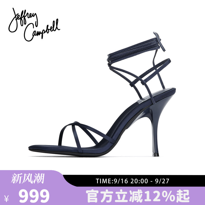 American Jeffrey Campbell Simple Navy Blue Line Ankle Strap Roman High-Heeled Sandals 26 Summer New American Jeffrey Campbell Simple Navy Blue Line Ankle Strap Roman High-Heeled Sandals 26 Summer New