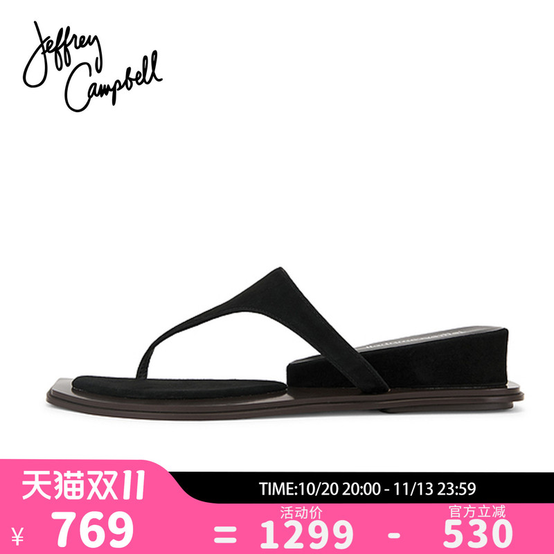 American Jeffrey Campbell Classic Black Thong Toe-Post Flat Beach Slippers Sandals for Women Summer New American Jeffrey Campbell Classic Black Thong Toe-Post Flat Beach Slippers Sandals for Women Summer New