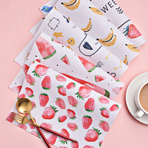 Cute fruit placemat pvc Western anti-scalding heat insulation mat Creative fresh table mat Easy to clean household dish mat