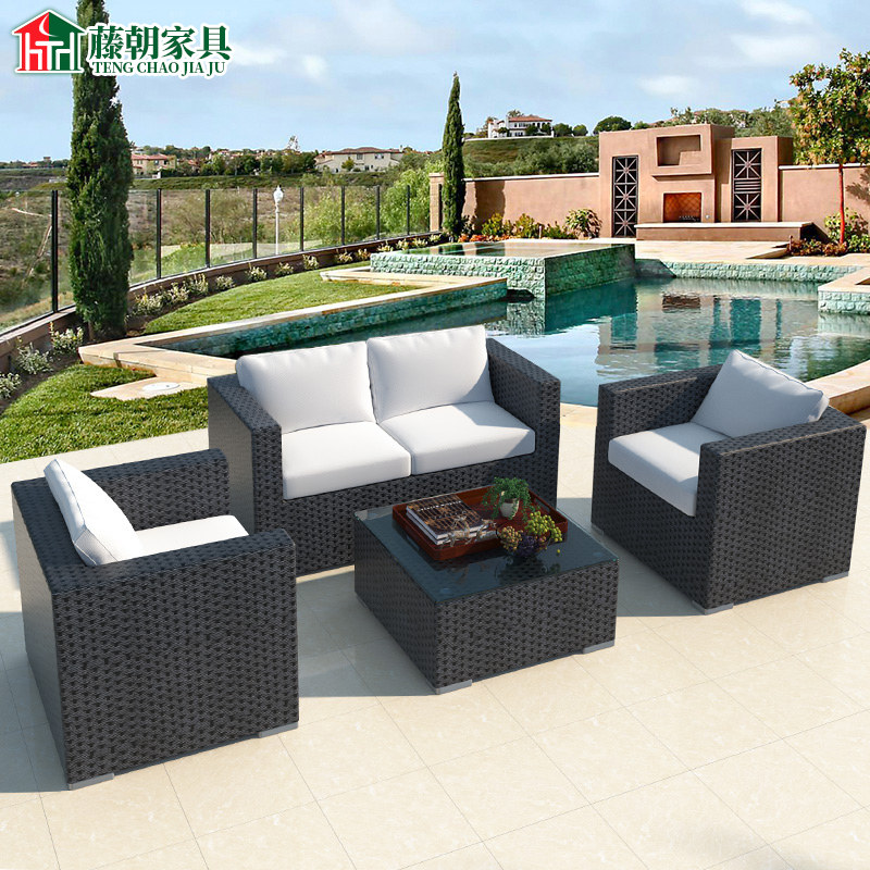 Rattan Outdoor Table And Table Rattan Chair Sofa Combined Casual Outdoor Garden Terrace Waterproof Sunscreen Chair Patio Sofa-Taobao