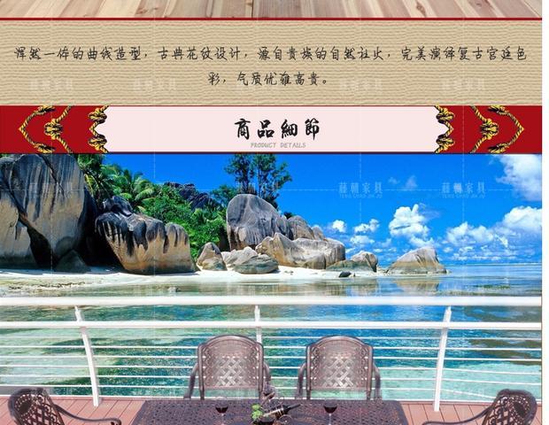 Mây ngoài trời hình chữ nhật nhôm đúc bàn ghế sân vườn ban công sắt rèn đồ nội thất đúc nhôm ngoài trời kết hợp bàn ghế - Bàn ghế ngoài trời / sân ghế cà phê ngoài trời