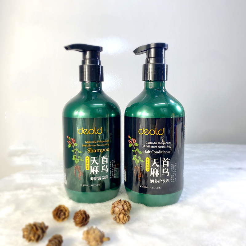Deliver Ou Tian Ma He Shou Wu shampoo lotion conditioner set to remove dandruff oil control clean itching supple and improve frizz