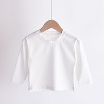 Boys with long sleeves white T-shirt childrens clothing children autumn clothes 2021 children tide children new base shirt foreign atmosphere