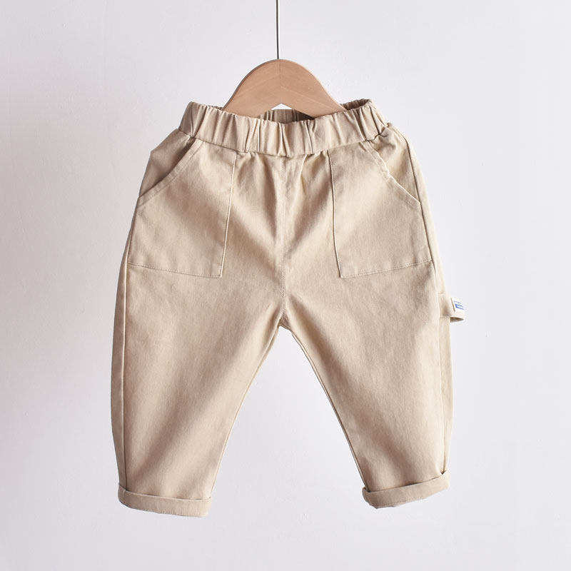 Boys' pants autumn clothing children's beige casual pants small and medium-sized children's baby boys Western style spring and autumn models 2022 new trend