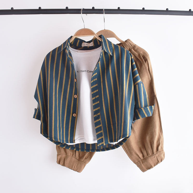 Child Shirt Boy Spring Autumn New Male Baby Long Sleeve Pure Cotton Shirt 2022 Thin Spring Dress Jacket Jacket
