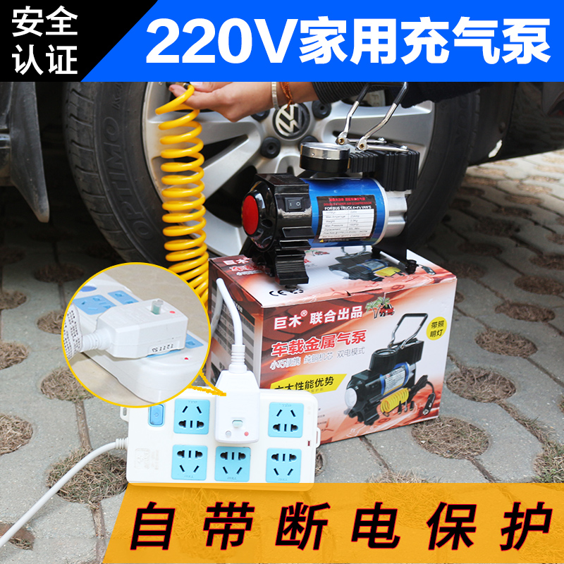 Household pump 220V car electric vehicle tire pump Basketball air bag swimming ring multi-function pump