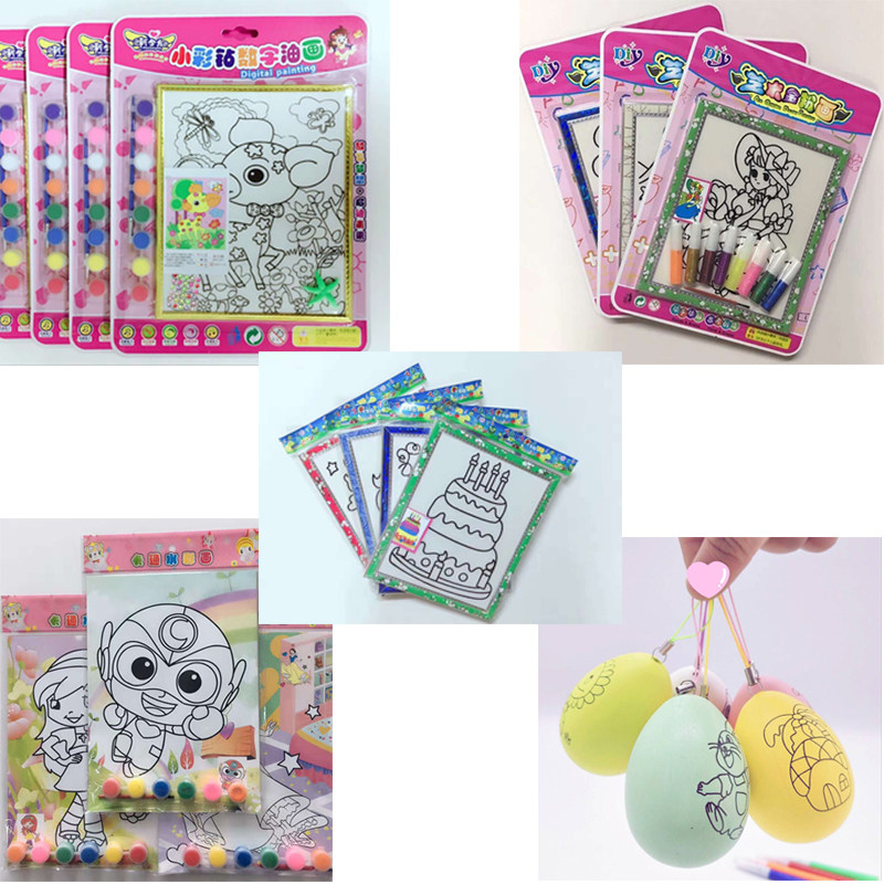 Gold Powder Painting Watercolor Painting Graffiti Art Color Painting Sparkling Pink Children Hand Painting Painted Watercolor Diy Fill Color Painting